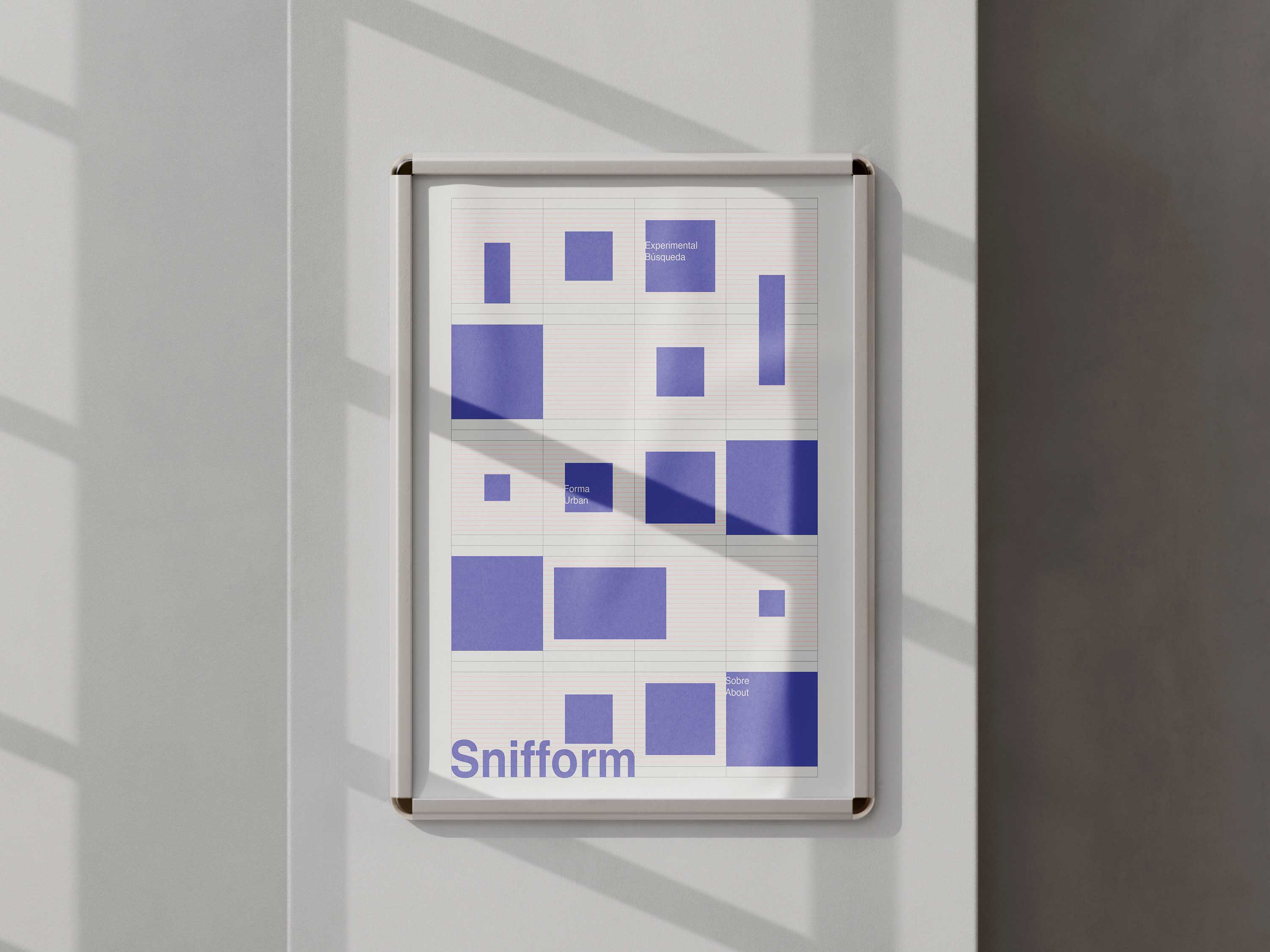Poster creado con la retícula "Snifform grid" de Husmee